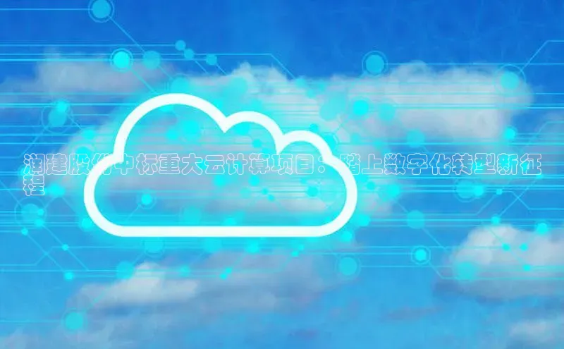 EON4代理轻美电器润建股份中标重大云计算项目：踏上数字化转型新征
程